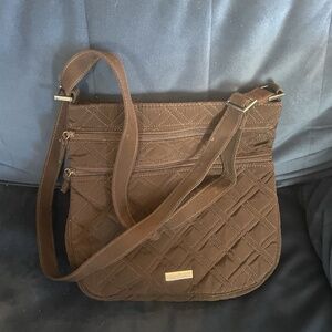 Vera Bradley Brown Hipster Purse